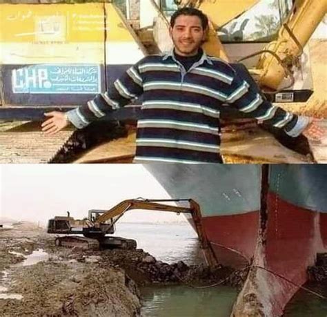 mini excavator suez canal|Driver of tiny excavator next to Ever Given: I was on cloud nine .